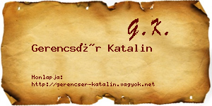 Gerencsér Katalin névjegykártya