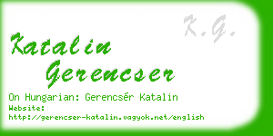 katalin gerencser business card
