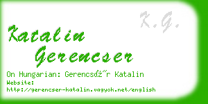 katalin gerencser business card